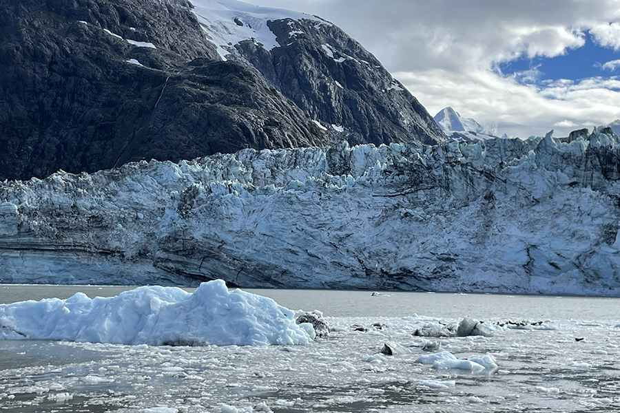A glacier in the Gulf of Alaska, where Andrea Emmanuelli embarked on a three-week research cruise. Photo courtesy Andrea Emmanuelli.