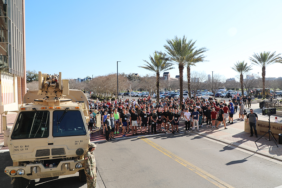 Participants in the 2nd Lt. Justin Sisson 5K Run/Walk for the Fallen during the 2022 race. 