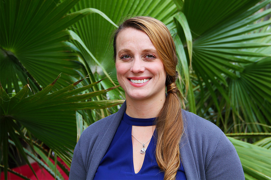 Lea Nienhaus is a recipient of the NSF CAREER award for her work on solar cell technology.