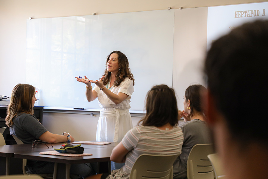 Professor Carolina Gonzalez is among the instructors teaching in FSU's Linguistics Program. Photo by Devin Bittner.