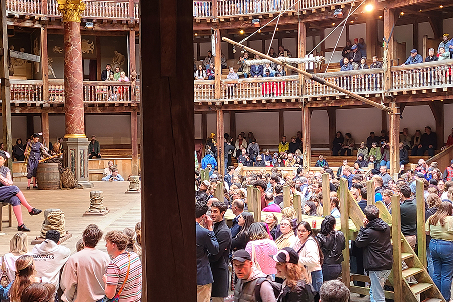The 2022 and 2023 Biology in London program visiting The Globe Theatre. Courtesy photos.