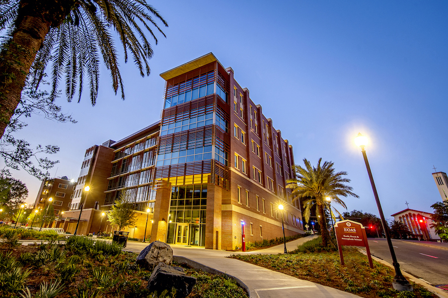 Florida State University's Earth, Ocean and Atmospheric Science building. Photo by Mark Wallheiser.
