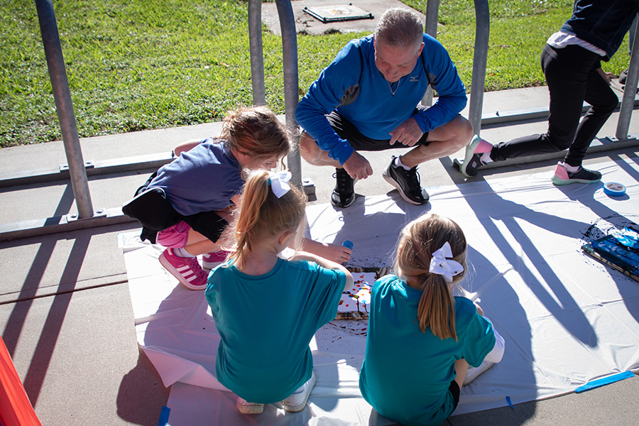 Physics meets arts as children and parents take part in the Saturday Morning Physics "Spin, Spin, Spin!" event on Oct. 12.