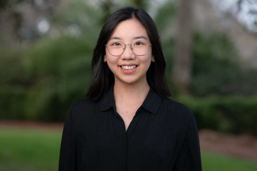 Ziya (Tina) Tian is a Florida State University senior pursuing dual degrees in biological science and computer science through the Department of Biological Science and Department of Computer Science. Photo by Devin Bittner.