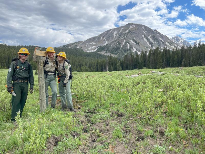 FSU doctoral student Lillie Bradshaw spent Summer 2021 as a wilderness trail crew member in Custer Gallatin National Forest in Montana near Yellowstone National Park. Photo by Rebecca-Konieczny.