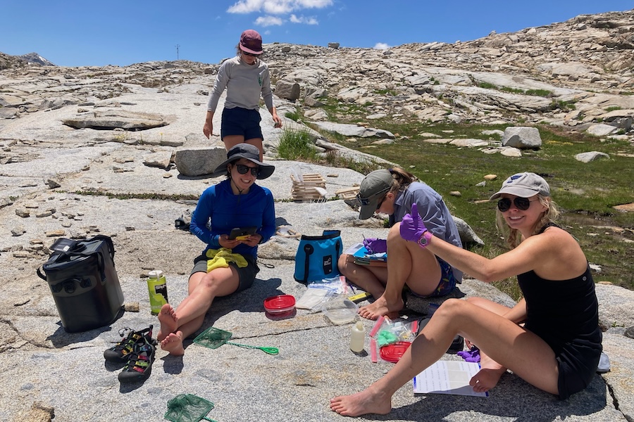 In the time between earning a bachelor's degree from the University of Missouri in 2020 and beginning her doctoral studies at FSU in 2023, Lillie Bradshaw conducted research for the U.S. Geological Survey. She traveled to the Sequoia and Kings Canyon National Parks in California to examine the effects of copper and nitrogen on high-elevations lakes. Photo by Thea Edwards.