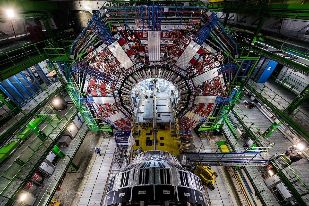 A view of the Large Hadron Collider, the world’s largest and most powerful particle accelerator, at the European Organization for Nuclear Research, known as CERN. (Courtesy of CERN)
