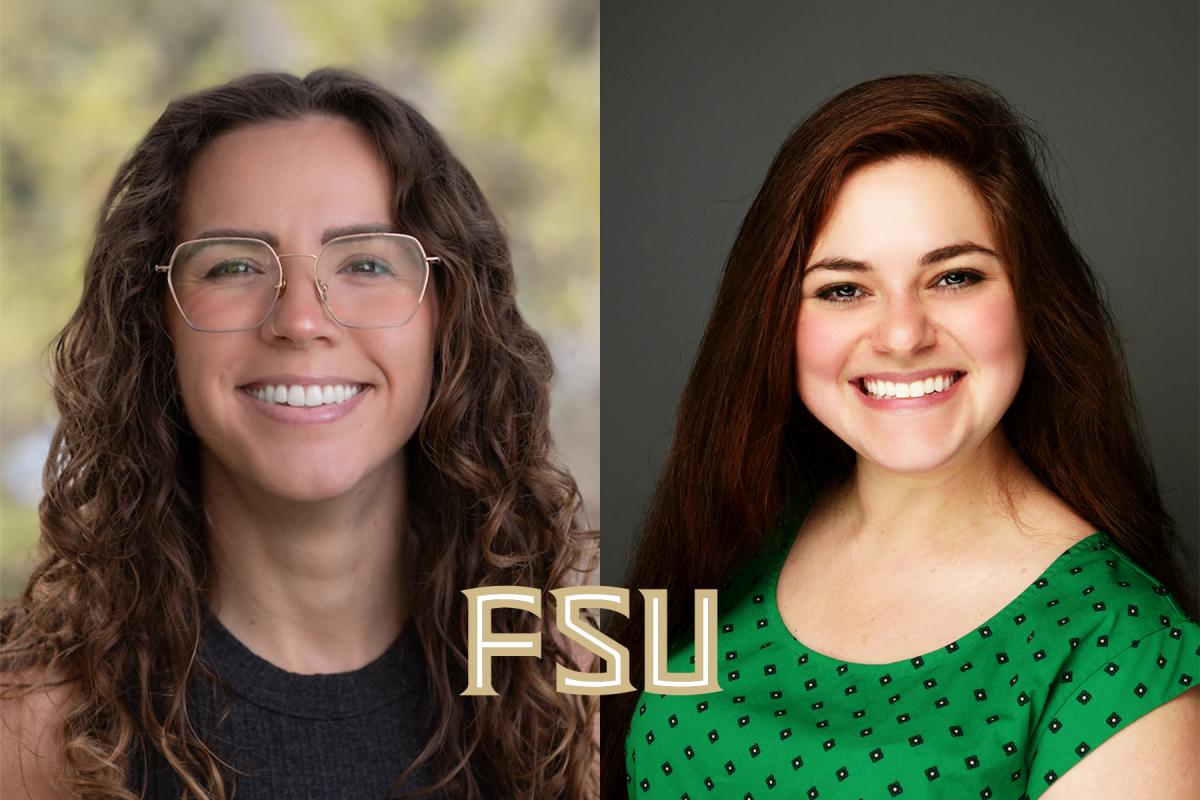 FSU College of Arts and Sciences doctoral students Morgan Robison (L) and Danielle Wirsansky (R) have received 2025-2026 Scholar Awards from the Philanthropic Educational Organization. (Devin Bittner/FSU College of Arts and Sciences and Donald Gjoka)